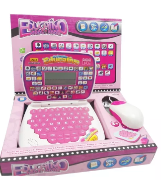 Vista 3 de Computador Educativo Infantil 2 Idiomas - Color: Rosado